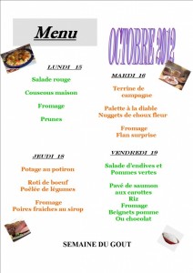 menu semaine 42
