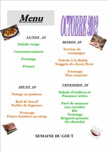 menu semaine 42