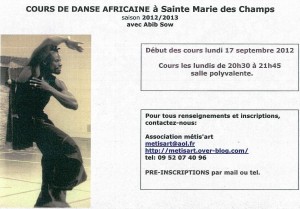 Cours de Danse africaine