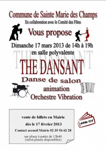 Thé dansant 17 mars 2013