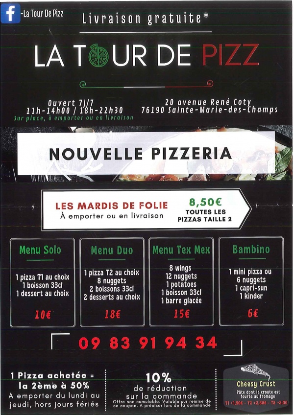 la tour de pizz yvetot